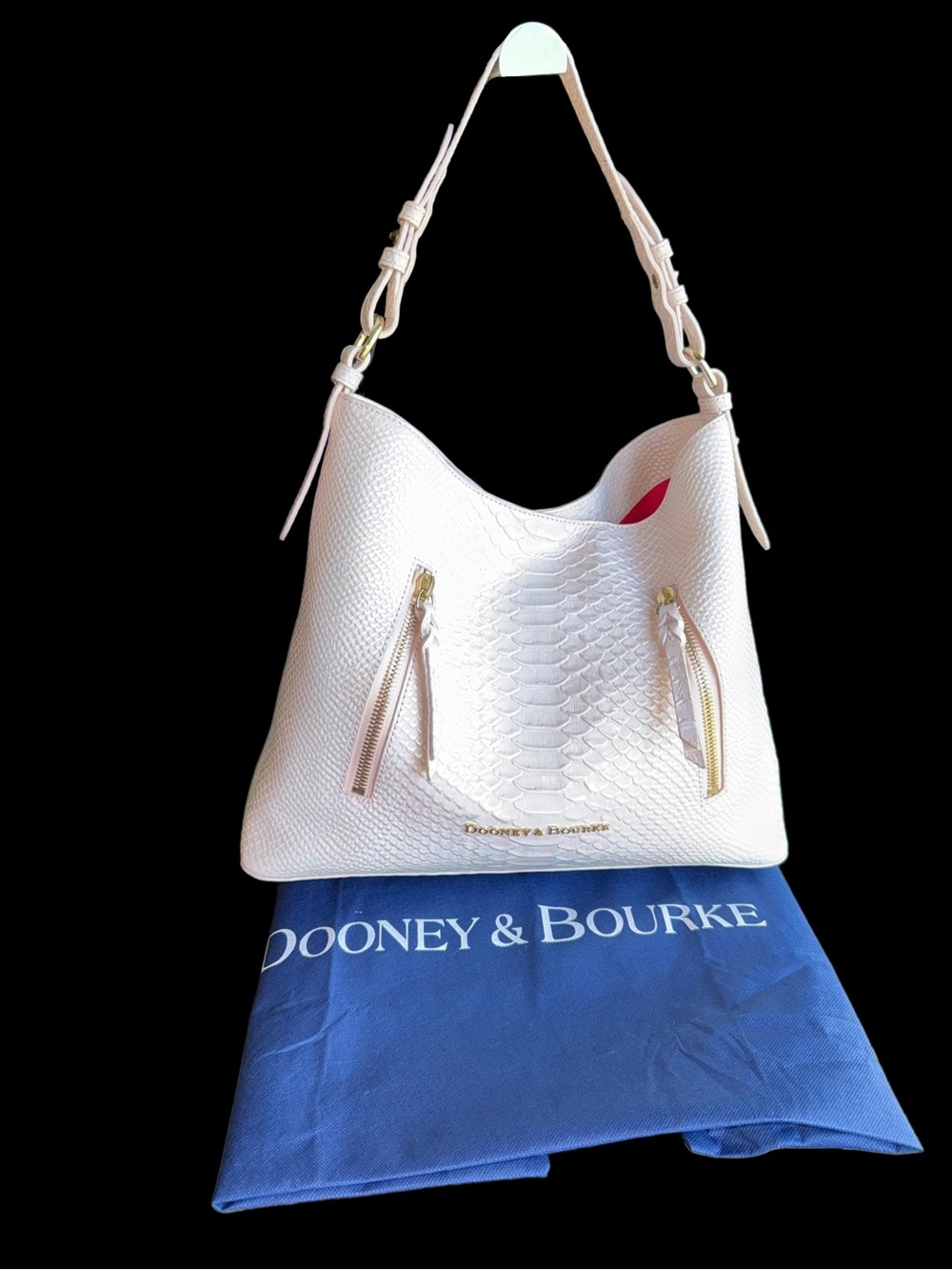 Dooney & Bourke RARE Caldwell Cooper hobo bag Metallic Blush Limited Edition